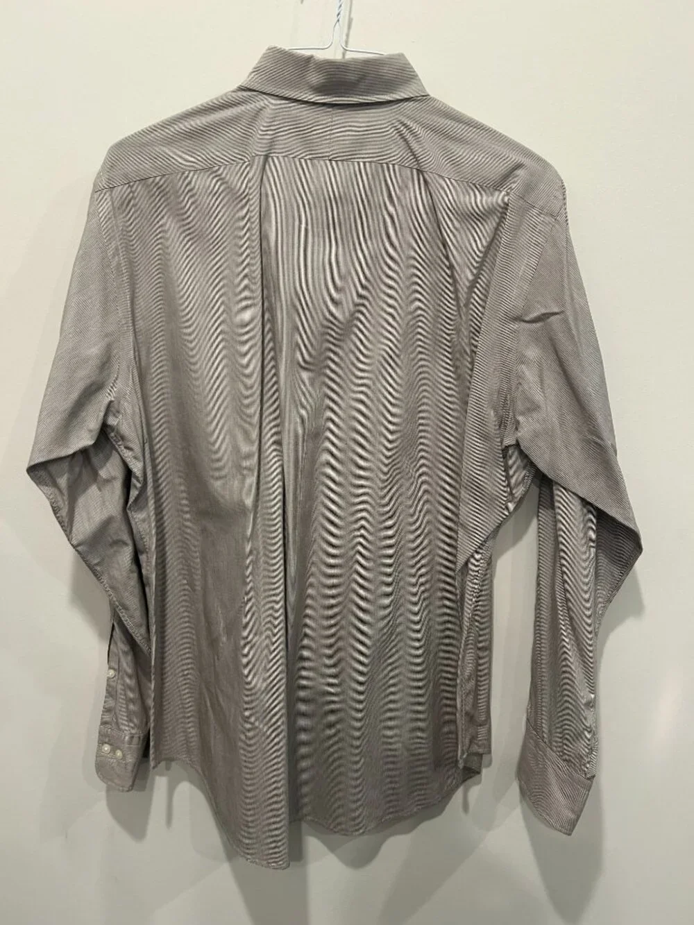 Polo Ralph Lauren Andrew Striped Dress Shirt - Size 16 34/35 Tan Beige Size L